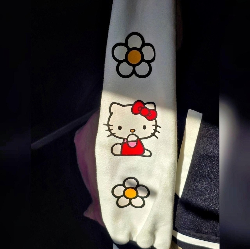 Hello Kitty Sanrio Varsity Jacket Y2K Kawaii Streetwear Large - Picture 6 of 8